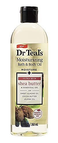 Dr. Teals Bath & Body Oil Variety Gift Set (3 Pack, 8.8oz Ea.) - Rejuvenating Eucalyptus, Ultra Rich Shea Butter, & Nourishing Coconut Oil - Essential Oils Hydrate Skin & Alleviate Stress